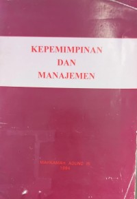 Image of Kepemimpinan dan Manajemen